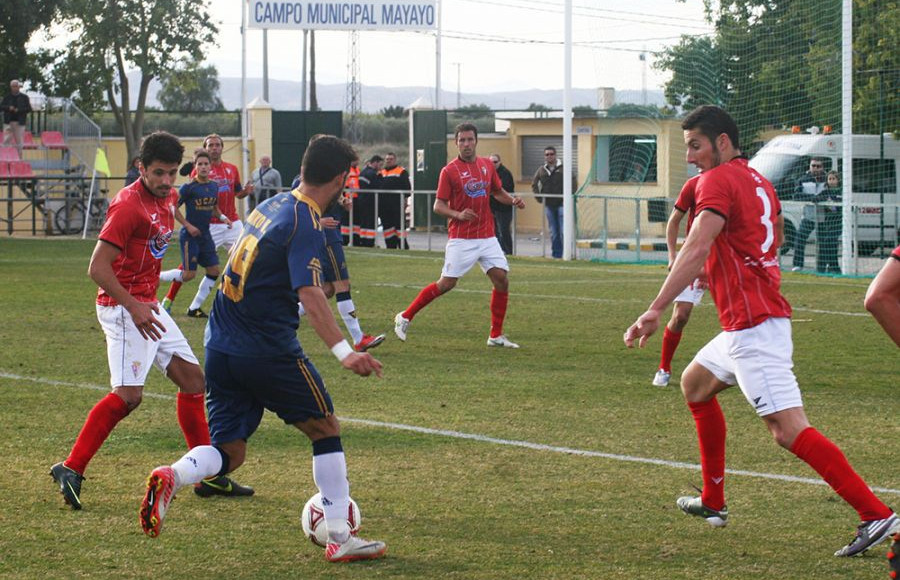 Iván Guerrero, Carlitos, Germán y Eric Barroso, en el partido de la Liga 12-13. 