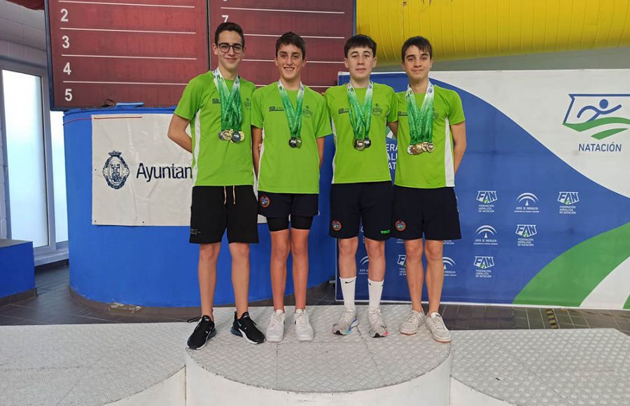 David Rodríguez, Rafael González, Guillermo Virués y Joaquín Pavón fueron los medallistas. 