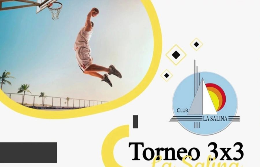 El cartel del torneo 3x3 de ADAAB del Sur en el club La Salina.