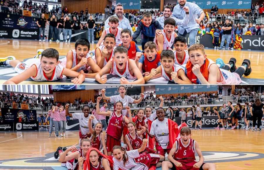 La selección masculina de Valencia y la femenina de Madrid ganaron el Campeonato de España de Minibasket en Cataluña. 