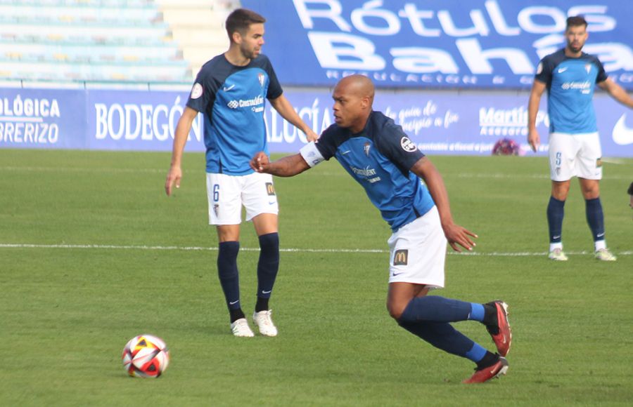 Biabiany, en el partido del domingo con la UD Melilla. 