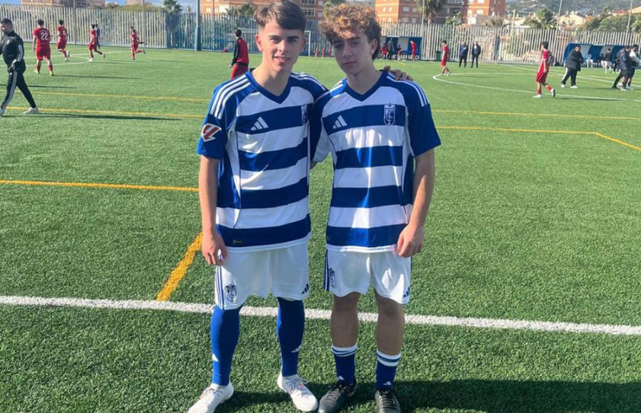 Manuel Valverde y Diego Delgado, con el Granada juvenil. 