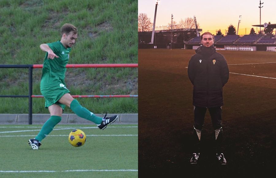 Fran Prian, durante su etapa en el San Fernando CD 'B', y el pasado domingo en Valdebebas. 