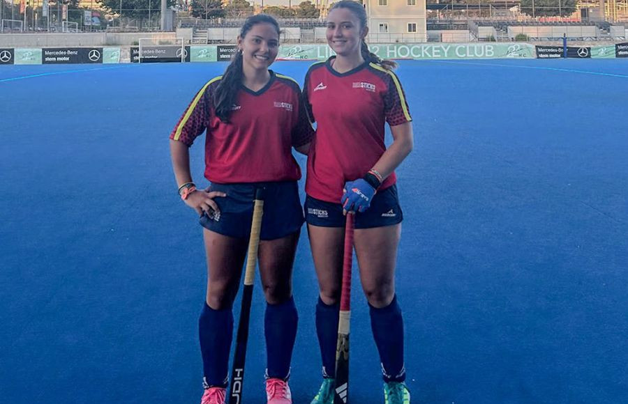 Marina Sánchez Cabrera y Valeria Bey Galvín, en el stage de España sub18 en Tarrasa. 