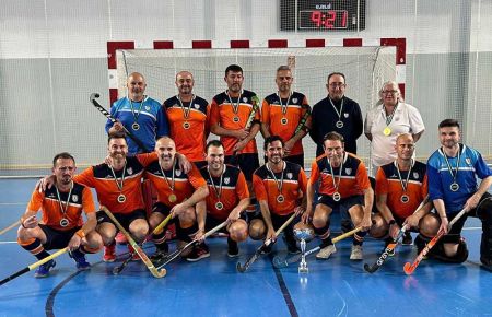 El CH San Fernando de veteranos que fue campeón de Andalucía en Sevilla. 