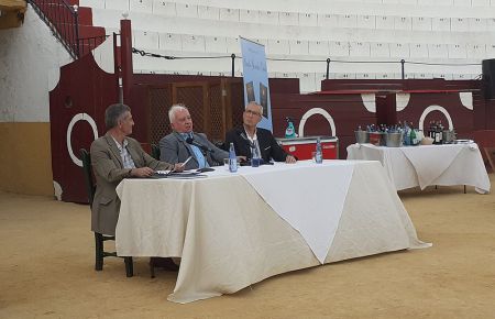 Fernando Belizón, Braulio y Kiko Cuadrado, en la presentación.
