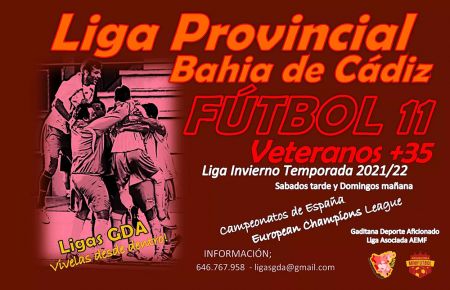 El cartel de la Liga de fútbol 11 para veteranos +35 años