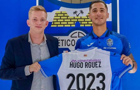 Hugo Rodríguez, en su presentación con el Atlético Baleares.