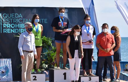 Irene Peinado, en lo más alto del podio del Campeonato de España. 