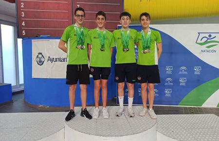 David Rodríguez, Rafael González, Guillermo Virués y Joaquín Pavón fueron los medallistas. 