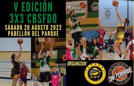 El cartel del V Torneo 3x3 del Club Baloncesto San Fernando. 