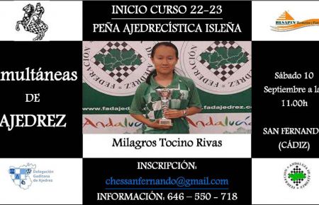 El cartel de las simultáneas de la PAI de este sábado con Milagros Tocino.