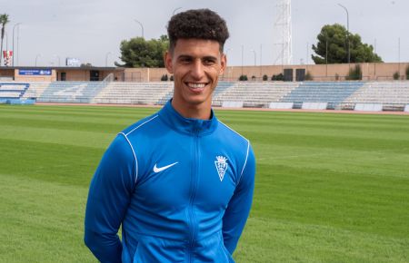 Ilyas Chaira, este miércoles en el estadio Bahía Sur. 
