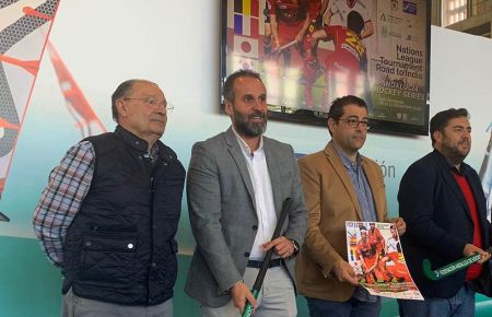 Hidalgo, Posada, Aguilera y Armario, en la presentación del evento en Jerez. 