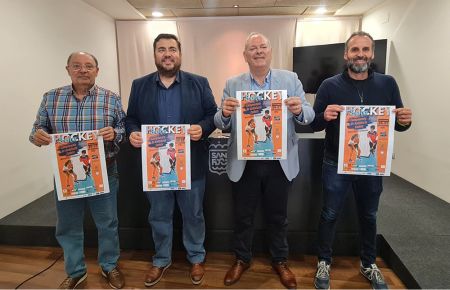 Jesús Hidalgo, Jaime Armario, Antonio Rojas y Francis Posada presentaron el Campeonato de Andalucía cadete de hockey sala. 