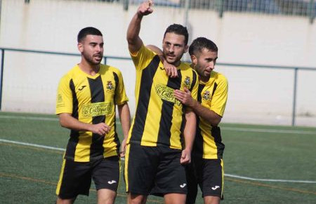 Dani Herrera celebra uno de sus nueve goles. 