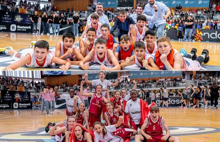 La selección masculina de Valencia y la femenina de Madrid ganaron el Campeonato de España de Minibasket en Cataluña. 