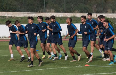 El San Fernando CD, en un entrenamiento de esta semana.