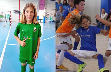 Iker Arce, con la selección andaluza benjamín y con el San Fernando CD. 