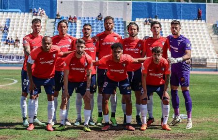 La formación que presentó el San Fernando CD en Melilla. 