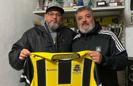 Miguel Ángel Sánchez Reyes junto al presidente del GE Bazán, Julio Cordero.