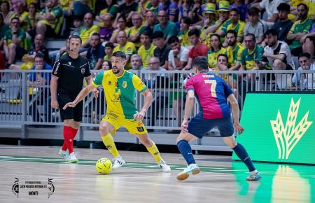 Ale Lemine, en un partido con el Jaén FS ante el Barcelona y que se impuso en cuartos.