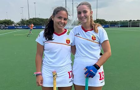 Marina Sánchez y Valeria Bey, con España sub16 en el Torneo 8 Naciones en Holanda.