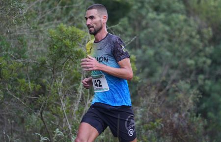 Cristian López Muñoz, durante la dura prueba celebrada en la sierra de Puerto Serrano.