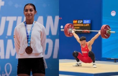 Raquel Domínguez y Gonzalo Herrera, en dos recientes competiciones. 